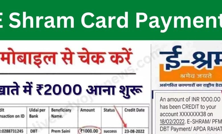 E Shram Card Payment Check 2024