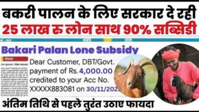 Goat Farm Loan Subsidy Yojana