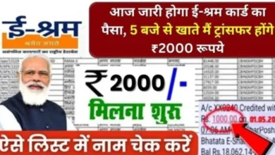 E Shram Card Yojana payment