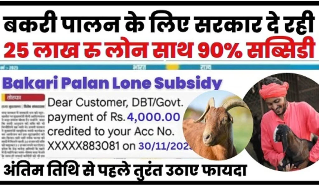 Goat Farm Loan Subsidy Yojana