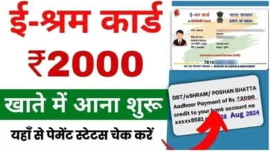 E Shram Card Payment Status